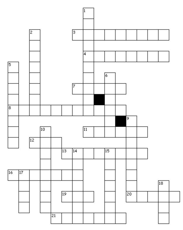 Printable Technology Crossword