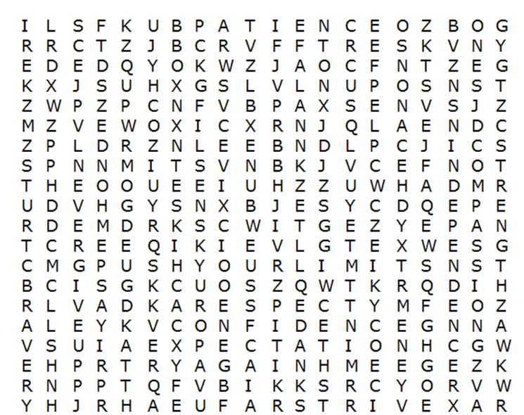 Words to Live By Word Search